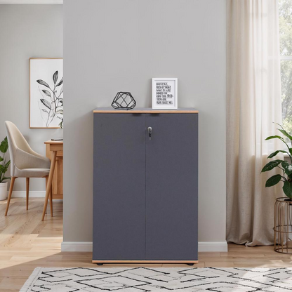Adore Rio Anthracite Grey Office Filing Cabinet with Lockable Storage
