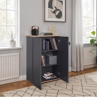 Adore Rio Anthracite Grey Office Filing Cabinet with Lockable Storage