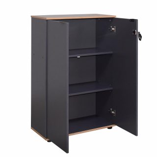 Adore Rio Anthracite Grey Office Filing Cabinet with Lockable Storage