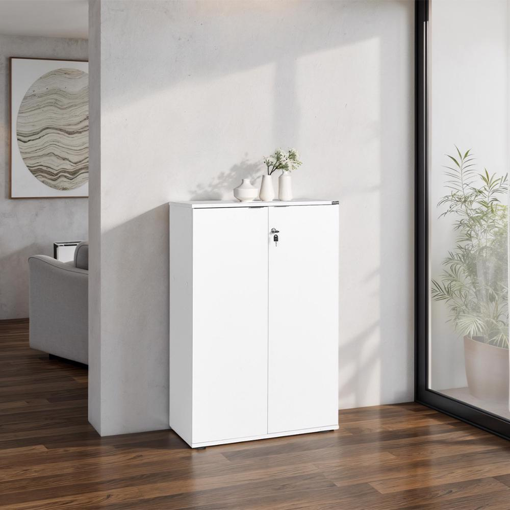 Rio Matt White Office Filing Cabinet with Lockable Storage
