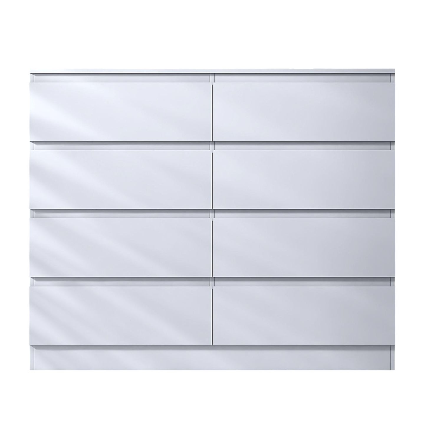 Stora 8 Drawer Wide 4+4 Chest of Drawers – Matt White