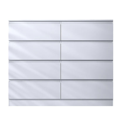 Stora 8 Drawer Wide 4+4 Chest of Drawers – Matt White