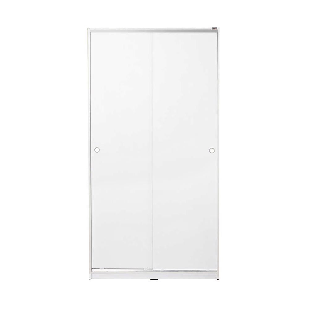 Adore Matt White Sliding 2 Door Wardrobe with Shelves