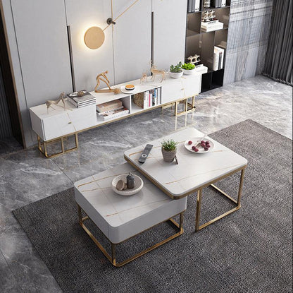 Lorelei Nesting Coffee Table Set, Sintered Stone