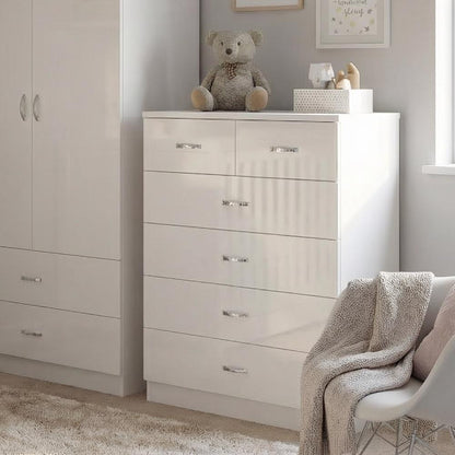 Chilton 2 Piece White Gloss Nursery Furniture Set