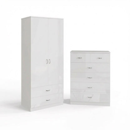 Chilton 2 Piece White Gloss Nursery Furniture Set