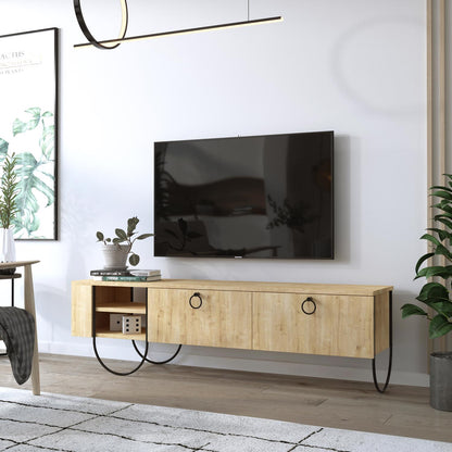Norfolk Modern TV Unit Oak with Storage