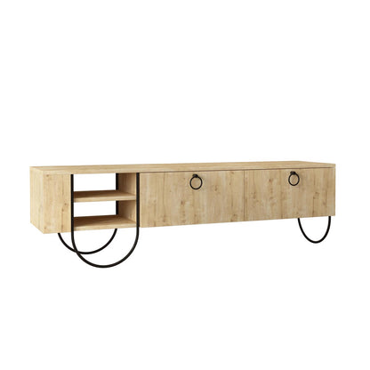 Norfolk Modern TV Unit Oak with Storage