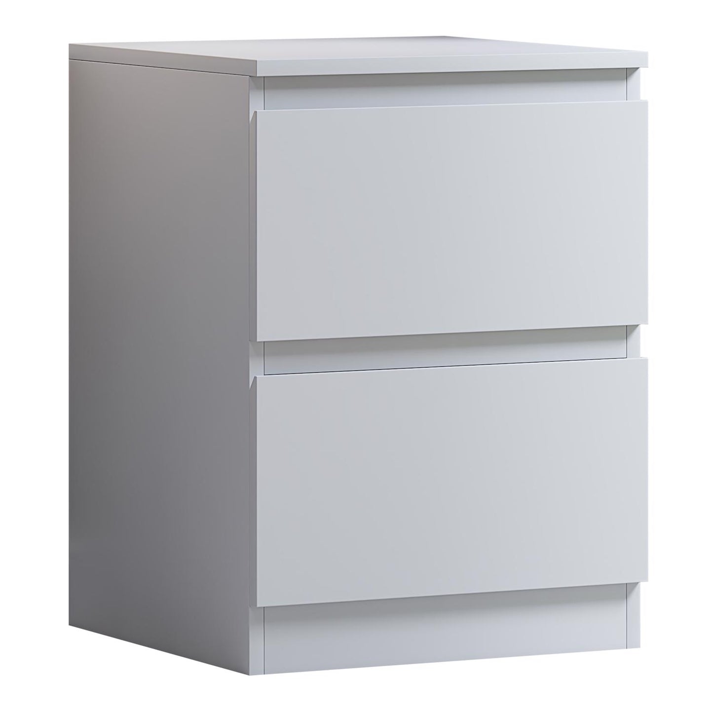 Pair Of Stora White 2 Drawer Bedside Tables