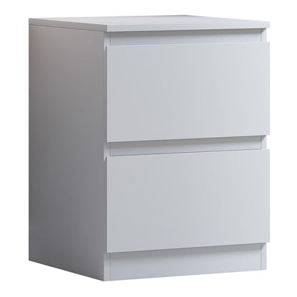 Pair Of Stora White 2 Drawer Bedside Tables