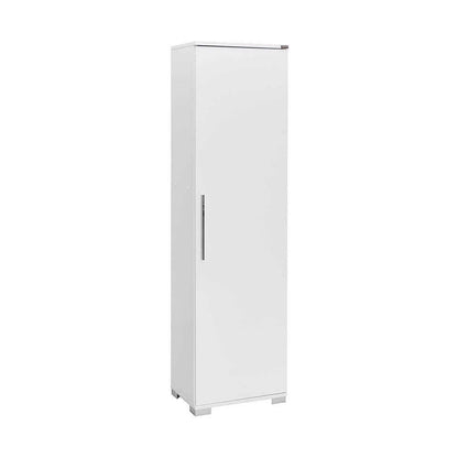 Adore High Gloss White 1 Door Storage Cabinet with Shelves