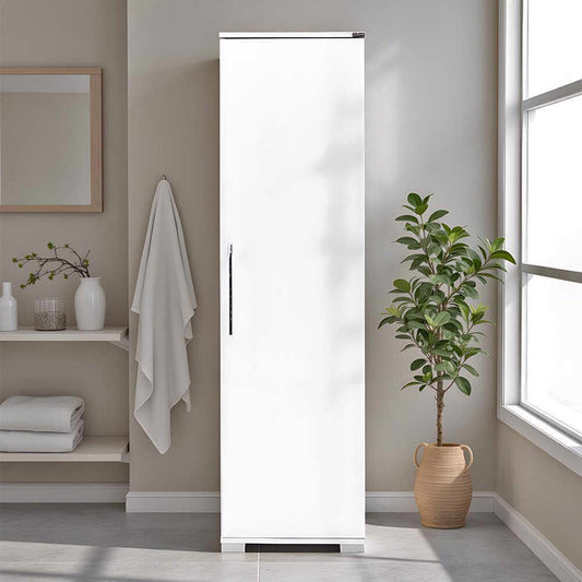 Adore High Gloss White 1 Door Storage Cabinet with Shelves