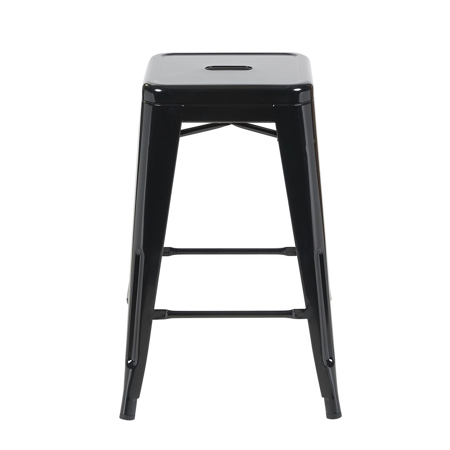 Bistro Pack of 4 Black 24" Countertop Stools – Modern Industrial