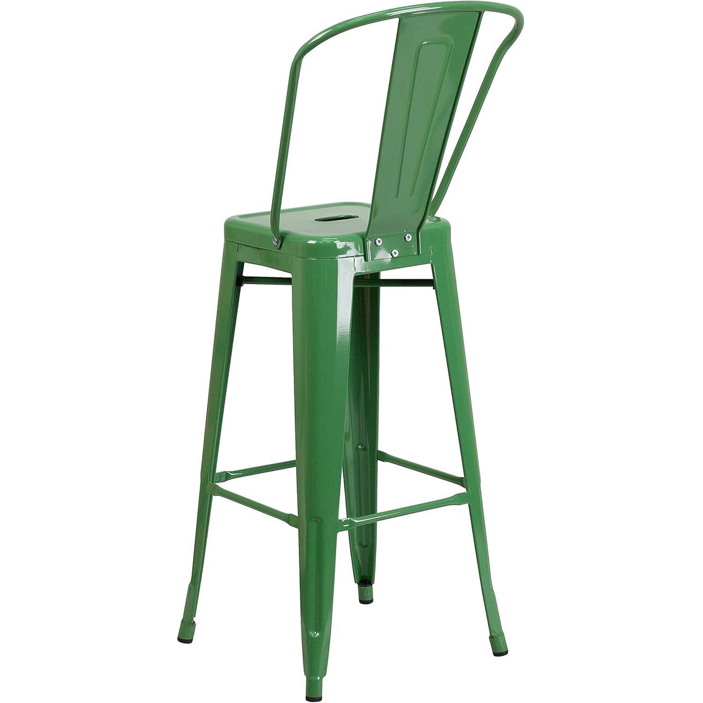 Lily 30" Industrial Style Bar Stool Chair Green – Set of 4