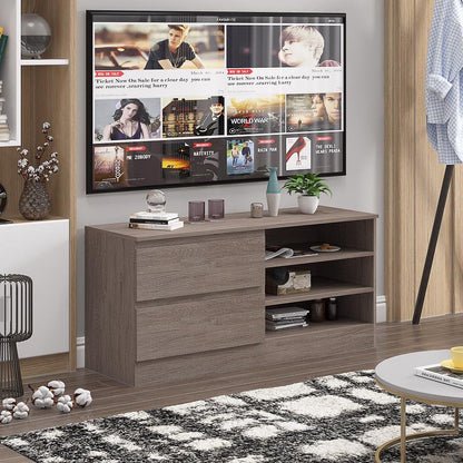 FWStyle Stora 2 Drawer Entertainment Unit – Rustic Oak