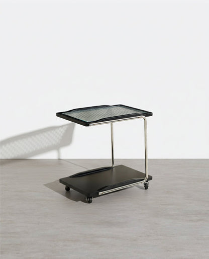 Demetrius Side Table With Trolleys, Black £419.00