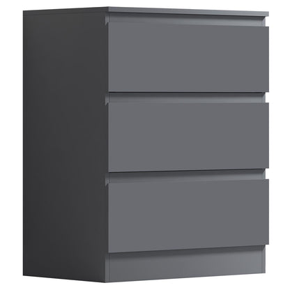 FWStyle Stora 3-Drawer Chest – Matt Dark Grey