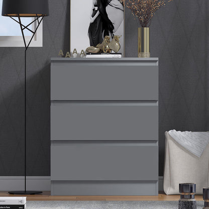 FWStyle Stora 3-Drawer Chest – Matt Dark Grey