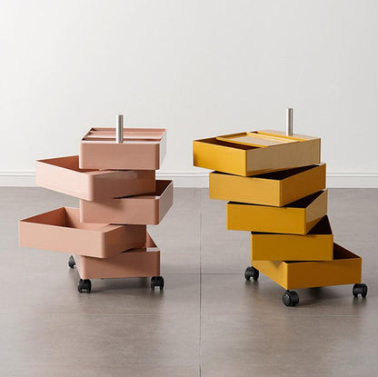 Afar Side Table With Storage & Trolley