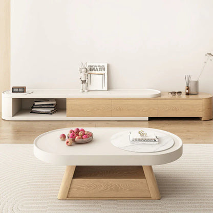 Quentina Coffee Table Oval, With TV Stand