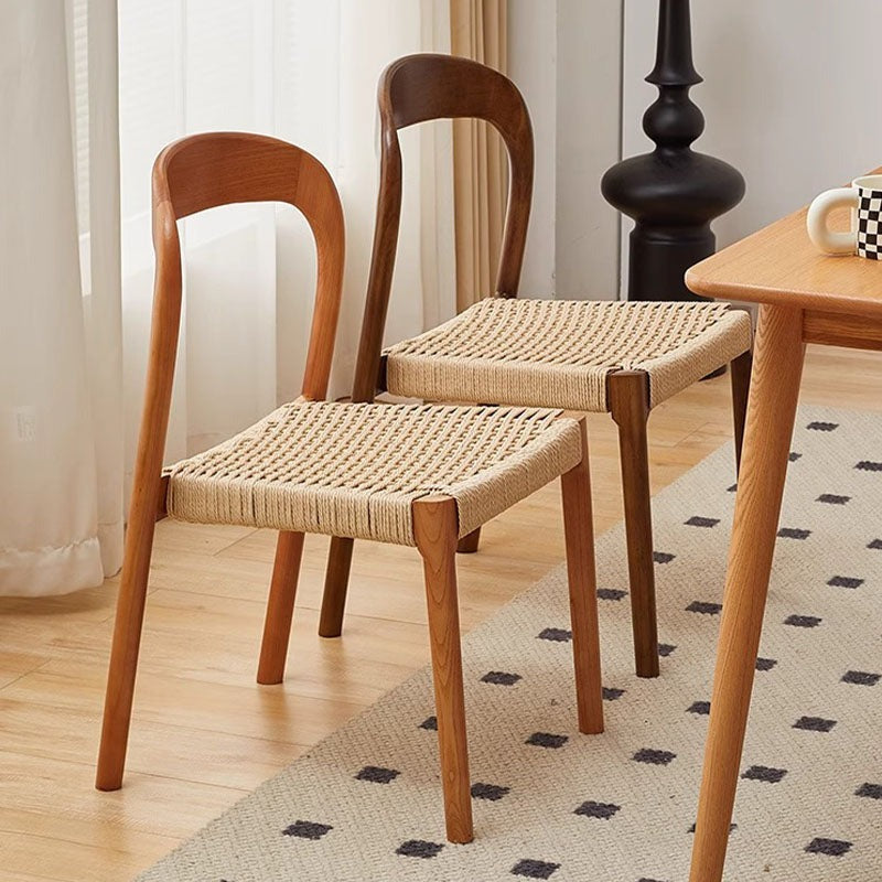 Bonnie Dining Chair, Rattan & Solid Wood