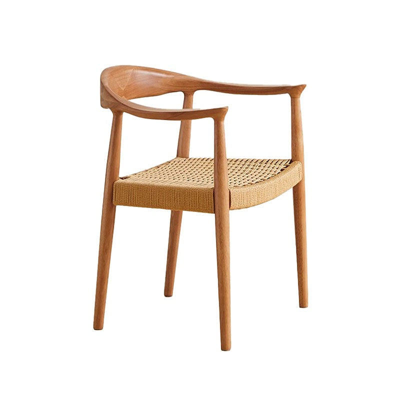 Abiram Rattan Dining Chair, Solid Wood