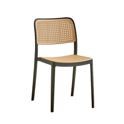 Ann Rattan Style Dining Chair, Plastic