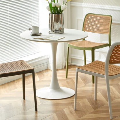 Ann Rattan Style Dining Chair, Plastic