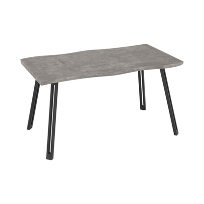 Quebec Wave Edge Dining Table in Concrete Effect – 140cm