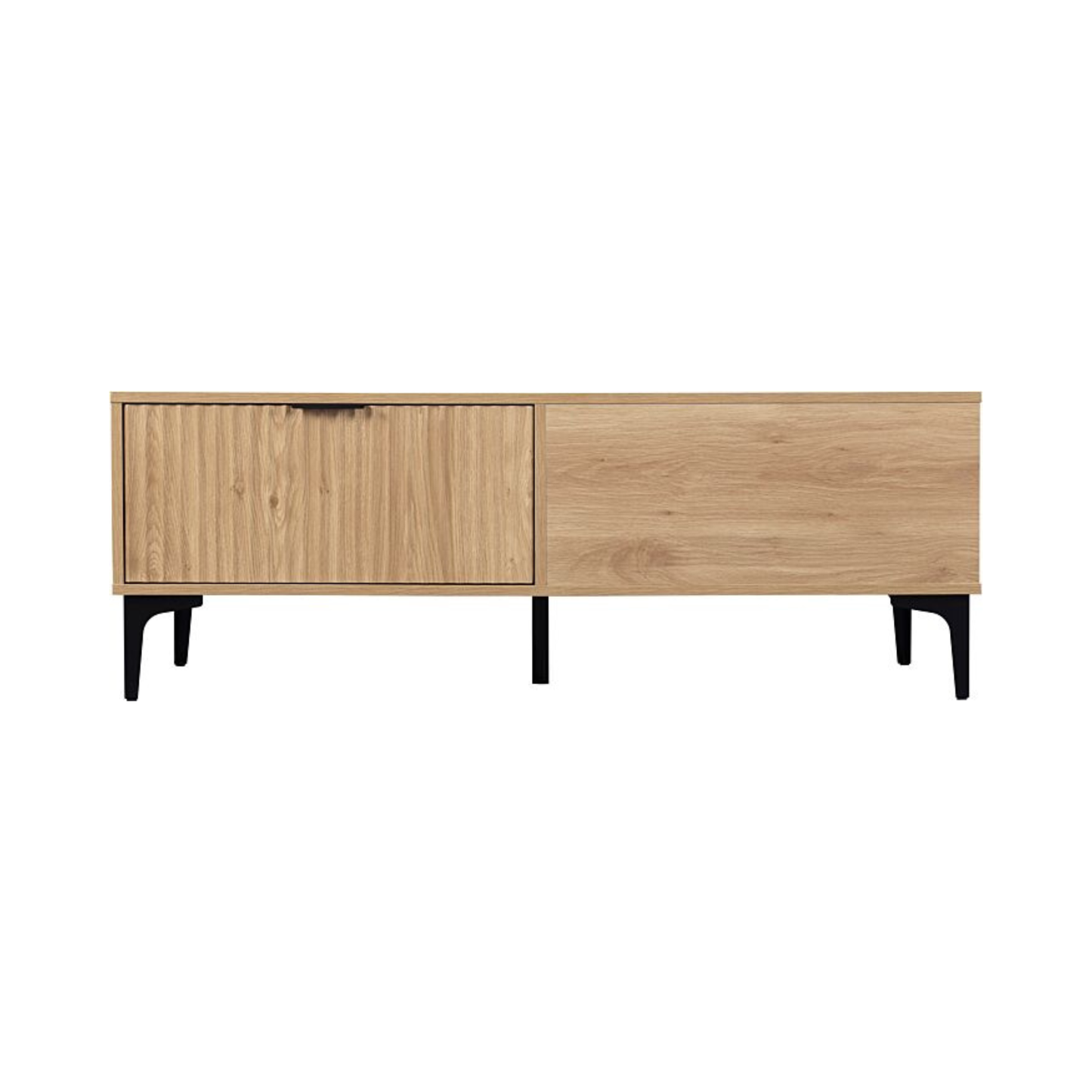 Miami 2 Drawer Coffee Table - Oak Effect Black, Modern Design