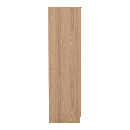Tessa 3 Door Mirrored Wardrobe - Natural Oak Effect