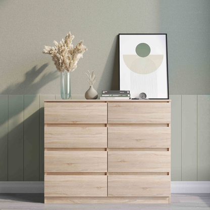 Malvern 8 Drawer Chest – Sonoma Oak Effect, Stylish Storage Solution