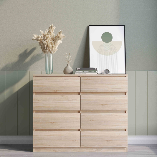 Malvern 8 Drawer Chest – Sonoma Oak Effect, Stylish Storage Solution