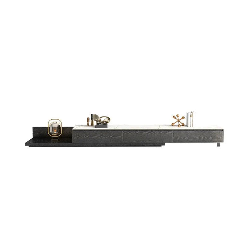 Gibs Nesting Coffee Table With TV Stand Set, Sintered Stone