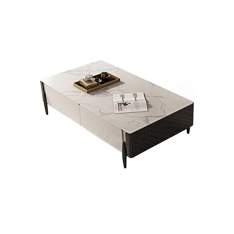 LUOLUO Rectangular Coffee Table With TV Stand