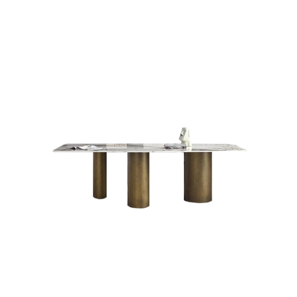 Mira Dining Table, Gold Base