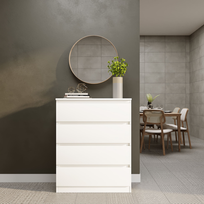 Malvern 4 Drawer Chest - White