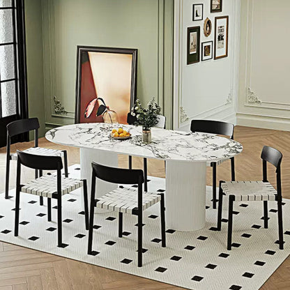 Ava Vintage Dining Table, Marble