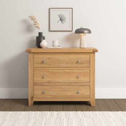 Windsor 3 Drawer Chest – Natural Oak