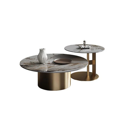 Coar Nesting Coffee Table Set, Gold & Grey