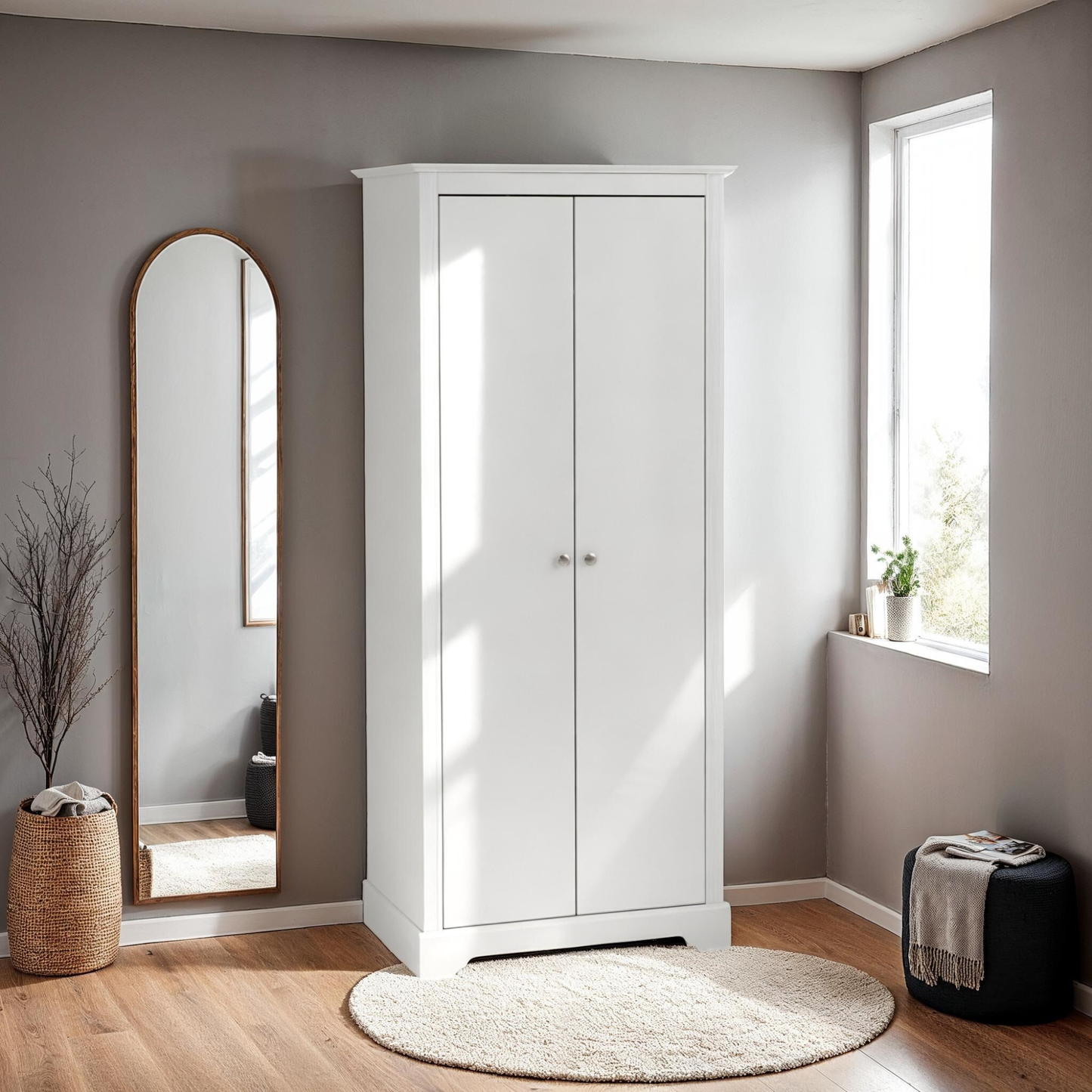 Stratford 2 Door Wardrobe - White