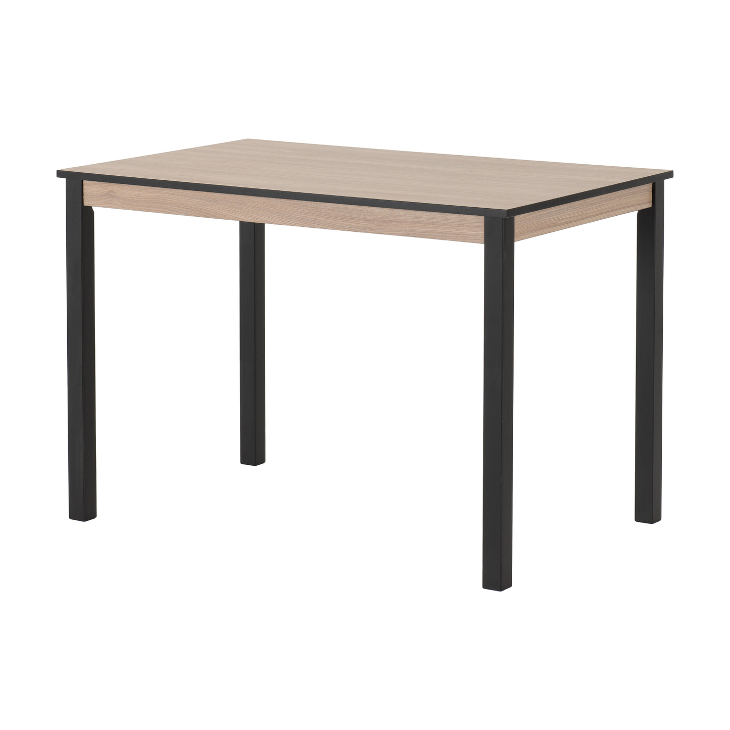 Radley 1+4 Dining Set - Black/Oak Effect/Oat Fabric