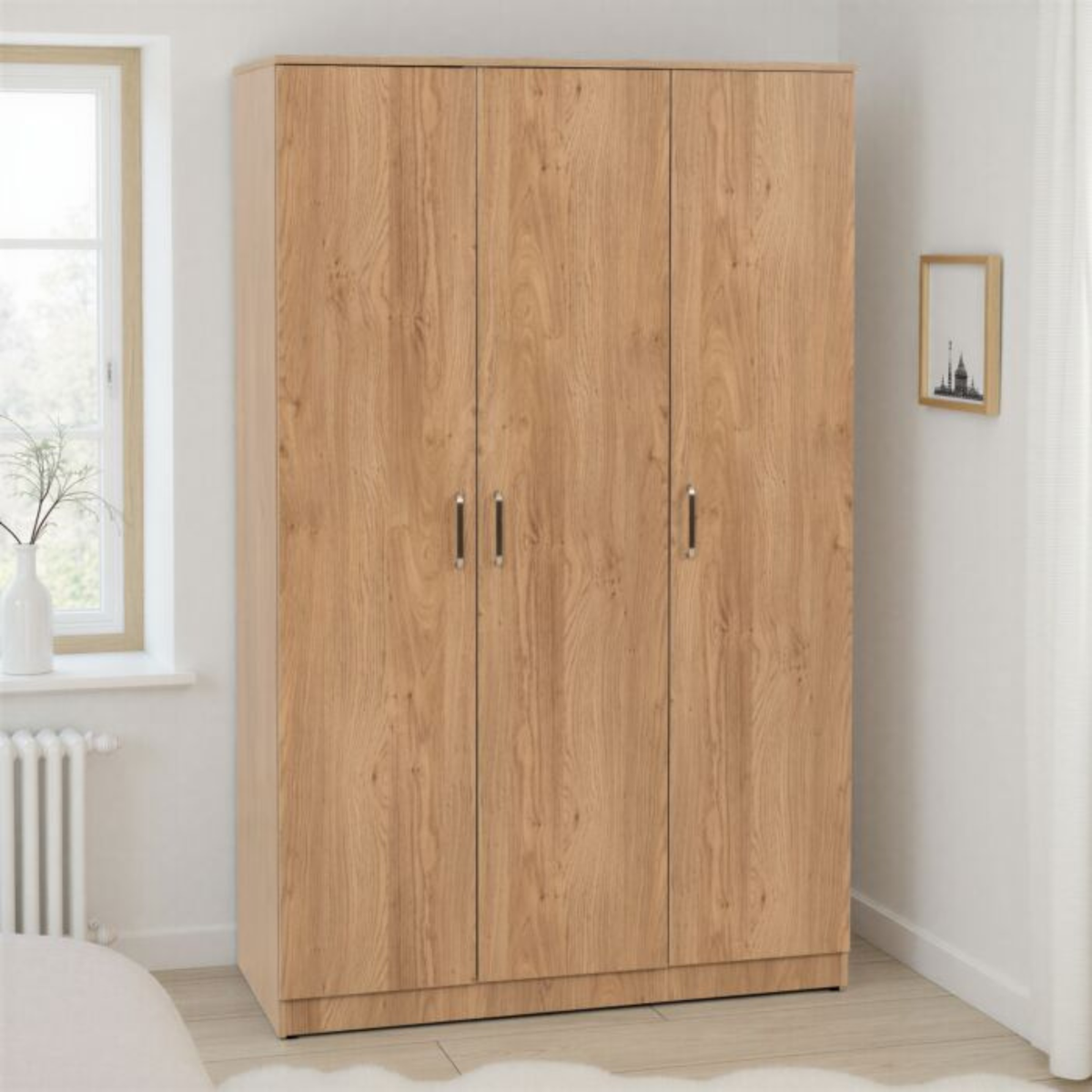 Dakota 3 Door Wardrobe – Oak Effect