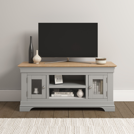 Bordeaux Small TV Stand - Pebble Grey Oak