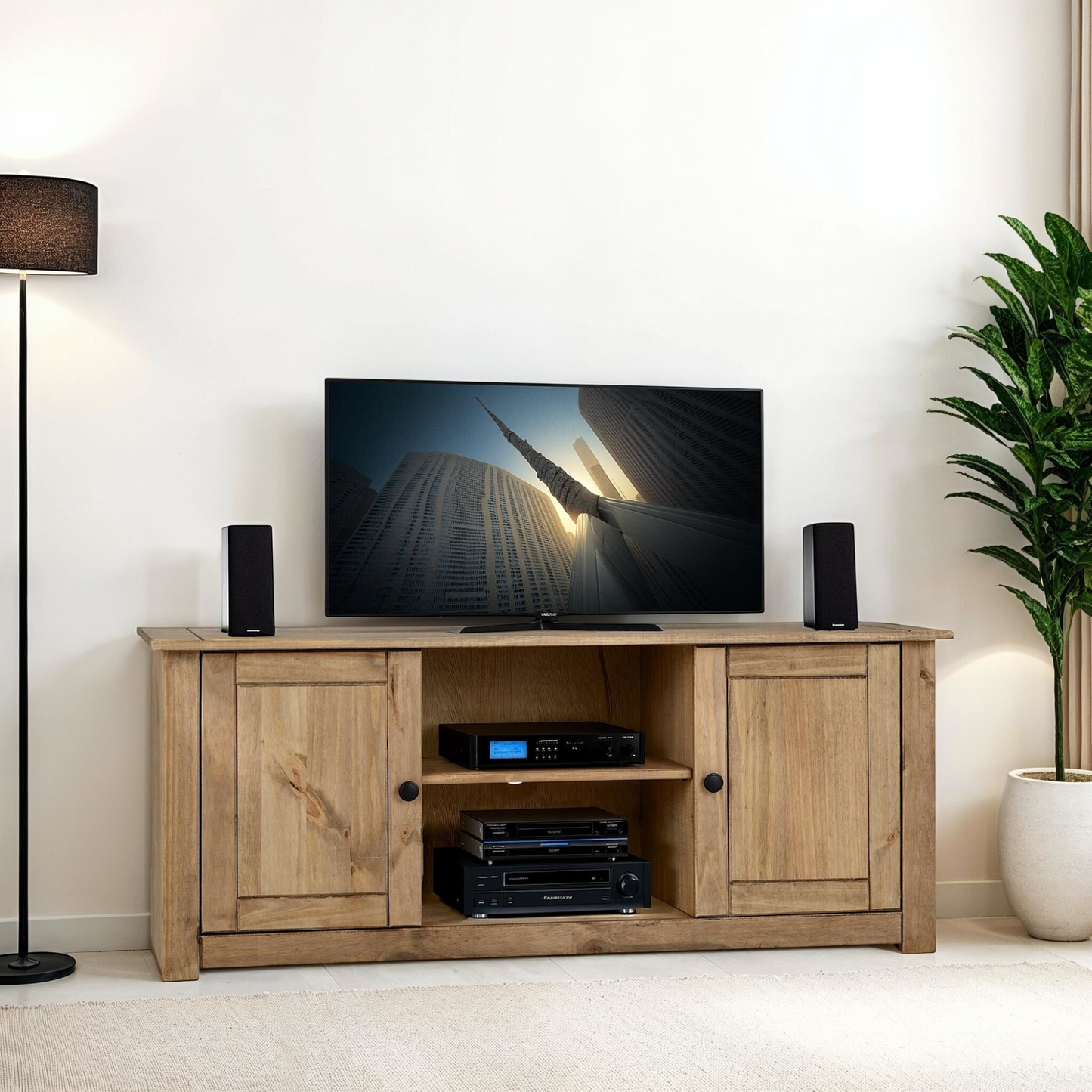 Panama TV Unit - Natural Wax Pine