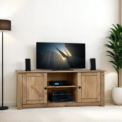 Panama TV Unit - Natural Wax Pine