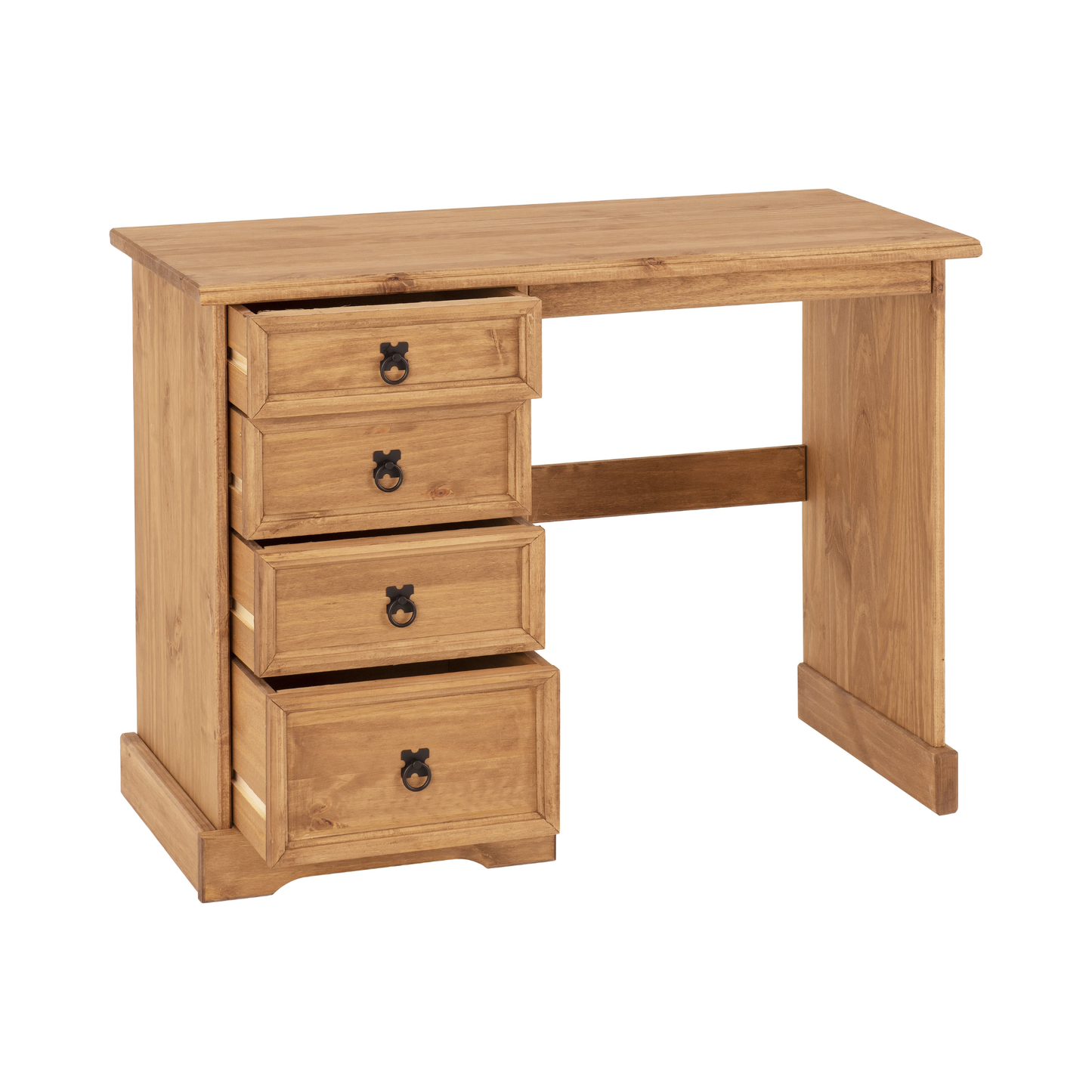 Corona 4 Drawer Dressing Table - Distressed Waxed Pine