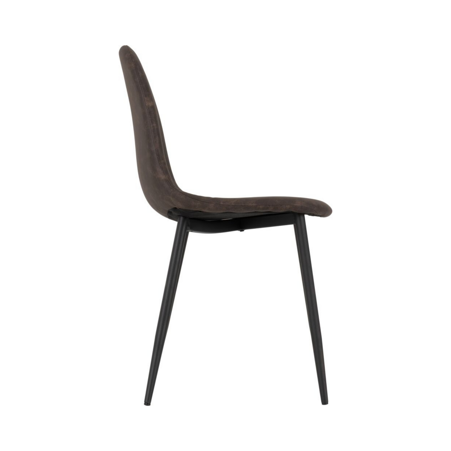 Athens Dining Chair (Set of 2) – Brown Faux Leather