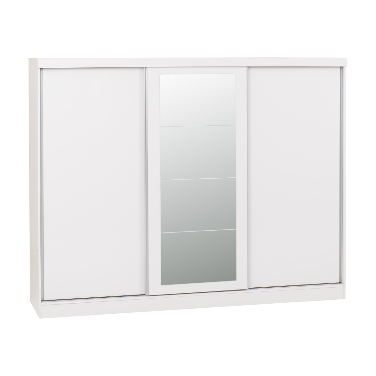 Nevada 3 Door Slider Wardrobe - White Gloss