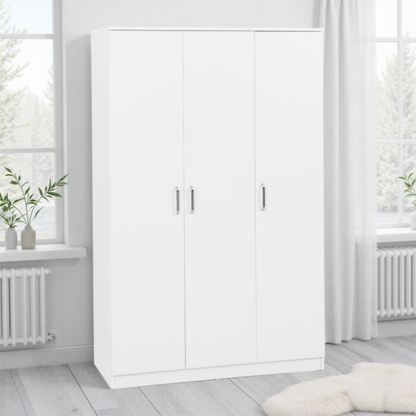 Dakota 3 Door Wardrobe – White